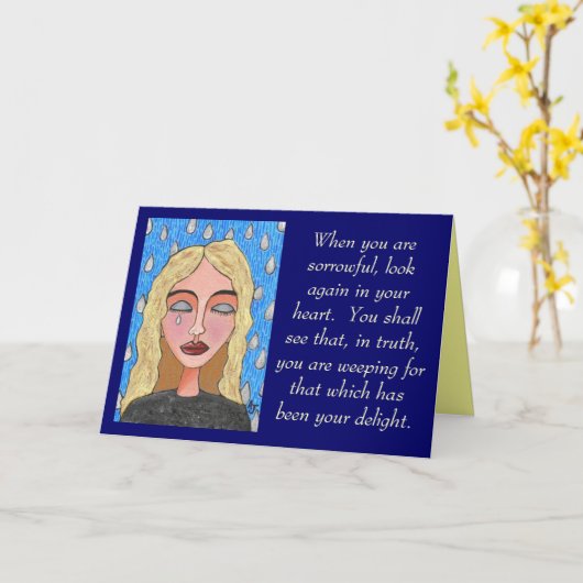 悲しい時…-カード カード (黄色い花)