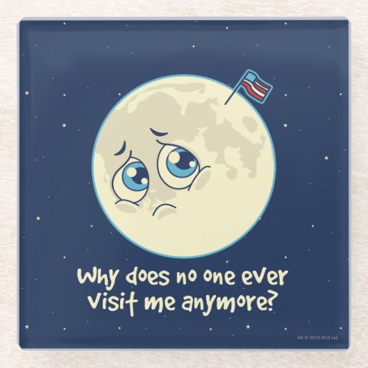 悲しい月 ガラスコースター (正面)