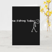 悲しい棒人間 釣り好き 今日は釣りじゃない 父の日 カード (黄色い花)