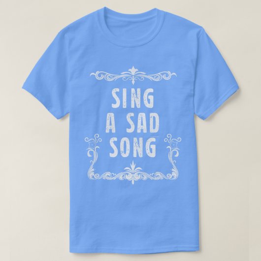 悲しい歌を歌う Tシャツ (デザイン正面)