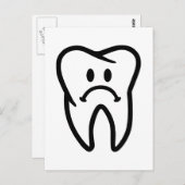 悲しい歯の顔 ポストカード (正面/裏面)