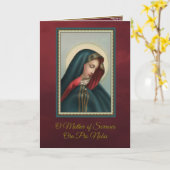 悲しい母のグリーティングカード付き/祈りの言葉 カード (黄色い花)