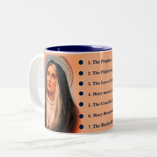 悲しい母の献身 ツートーンマグカップ (正面左)