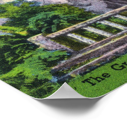 悲しい母の聖域の洞窟ビュー ポスター (角)