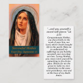 悲しい母祈りの言葉カード コーリングカード (正面/裏面)