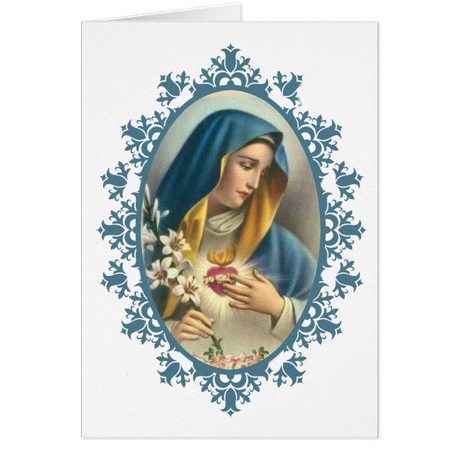 悲しい母聖母マリアのハートユリのバラ (正面)