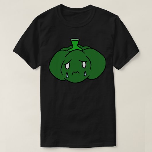 悲しい泣き叫びグリーンベルペッパー Tシャツ (デザイン正面)