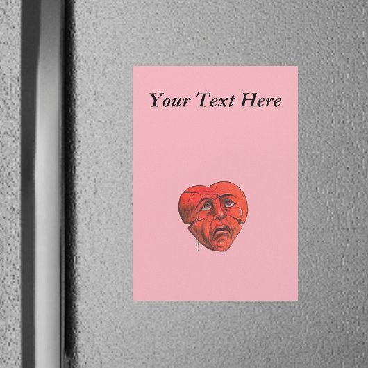 悲しい泣き叫び赤いハート顔