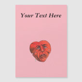 悲しい泣き叫び赤いハート顔 (正面)