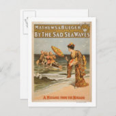 悲しい海の波「ミカドからのメッセージ」 ポストカード (正面/裏面)