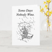 悲しい漫画の魚の悪い日悔やみや弔慰 カード (黄色い花)