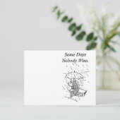 悲しい漫画の魚の悪い日悔やみや弔慰 ポストカード (スタンド正面)