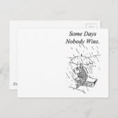 悲しい漫画の魚の悪い日悔やみや弔慰 ポストカード (正面/裏面)