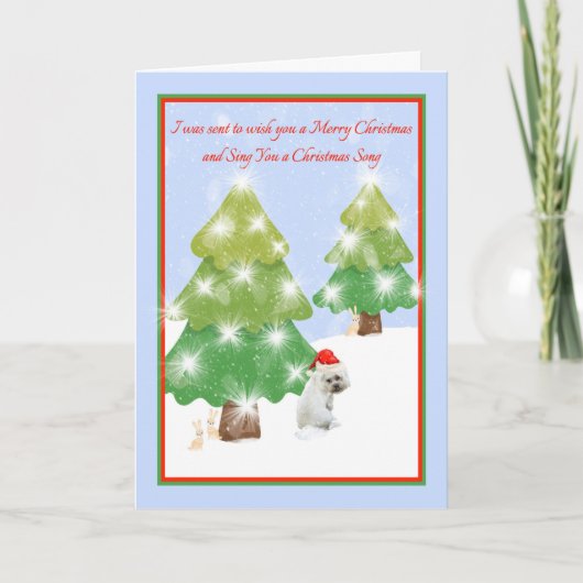 悲しい犬とクリスマス2020 カード (正面)