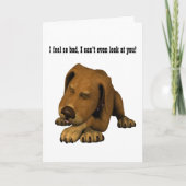 悲しい犬の感じ謝言/私は… カード (正面)