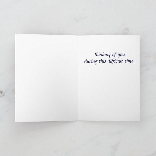 悲しい犬漫画の哀悼の言葉ペットの同情カード カード (内部)