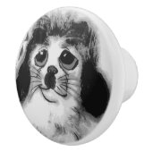 悲しい犬 セラミックノブ (右)