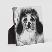 悲しい犬 フォトプラーク (正面)