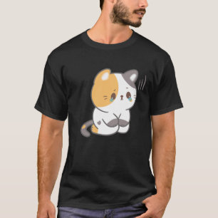 悲しい猫グランジが入った悲しい猫絵文字 Tシャツ