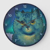 悲しい猫子猫 ラージ壁時計 (正面)