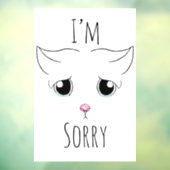 悲しい猫顔：ごめんなさい ウィンドウサイン (シート3)