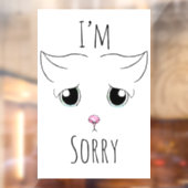 悲しい猫顔：ごめんなさい ウィンドウサイン (シート2)