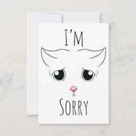 悲しい猫顔:ごめんなさい サンキューカード