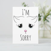 悲しい猫顔：ごめんなさい サンキューカード (スタンド正面)
