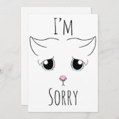 悲しい猫顔:ごめんなさい シーズンカード (正面/裏面)
