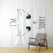 悲しい猫顔：ごめんなさい タペストリー (インサイチュ)