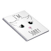 悲しい猫顔：ごめんなさい ノートブック (右側)