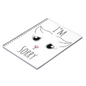 悲しい猫顔：ごめんなさい ノートブック (左側)