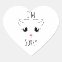 悲しい猫顔：ごめんなさい