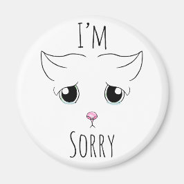悲しい猫顔:ごめんなさい マグネット