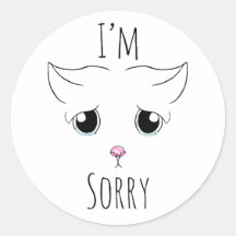 悲しい猫顔：ごめんなさい