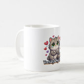 悲しい猫、おやつを忘れないで コーヒーマグカップ (正面左)