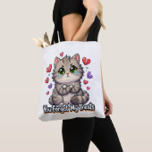 悲しい猫、おやつを忘れないで トートバッグ (クローズアップ)