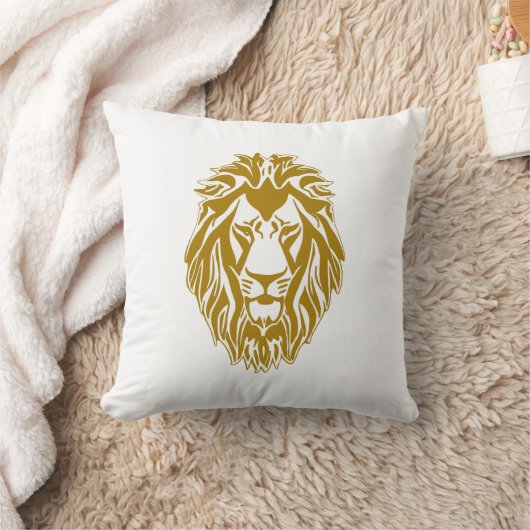 悲しい獅子金頭 クッション (ブランケット)