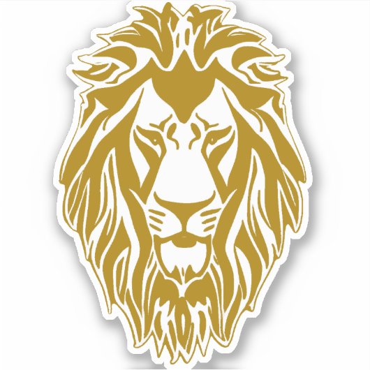 悲しい獅子金頭 シール (正面)