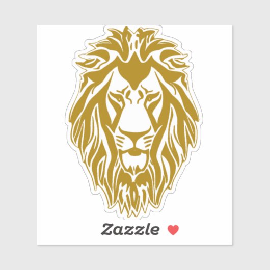 悲しい獅子金頭 シール (シート)