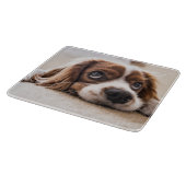 悲しい目のコッカースパニエル犬犬 カッティングボード (角)