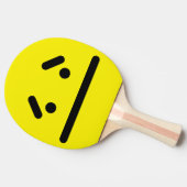 悲しい空白の顔イエロー卓球ラケット 卓球ラケット (横)