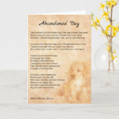 . .悲しい結末で救われた犬の詩 カード (黄色い花)