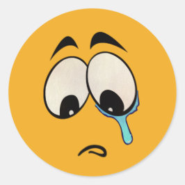 悲しい絵文字 ラウンドシール