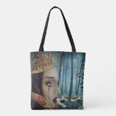 悲しい耳ユニークの女王のゴシック様式の超リアルなコラージュ トートバッグ (裏面)