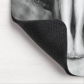 悲しい蝶女の子のマウスパッド マウスパッド (コーナー)