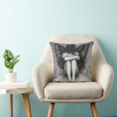 悲しい蝶女の子の枕 クッション (椅子)