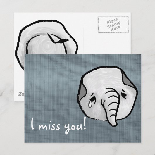 悲しい象 ポストカード (正面/裏面)