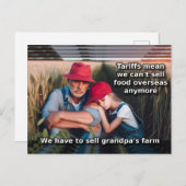悲しい農家 – 関税 – グランドパの農場を販売 ポストカード (正面/裏面)