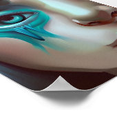 悲しい顔とブルーティアーズAIが生み出したアートワーク ポスター (角)